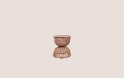 Wave Side Table Brown