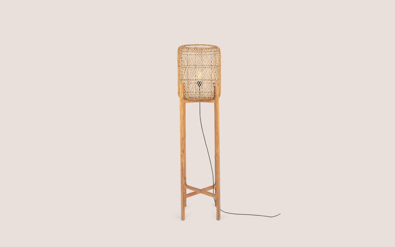 Aurora Standing Lamp - Rattan