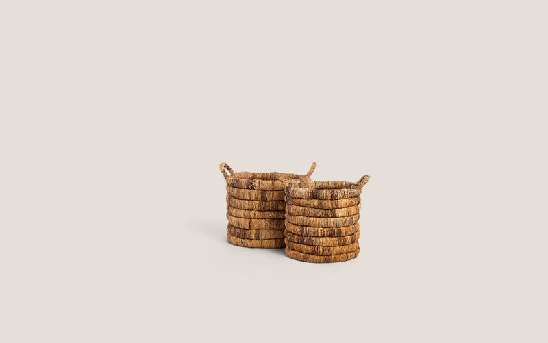 Caterpillar Sago Round Basket set