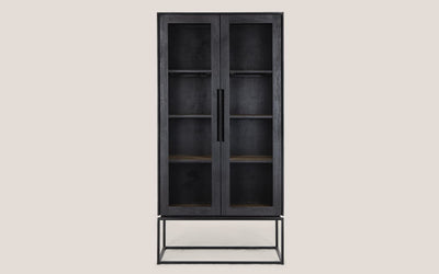 Karma Cabinet 2 Glass Doors In Charcoal (New in Box)