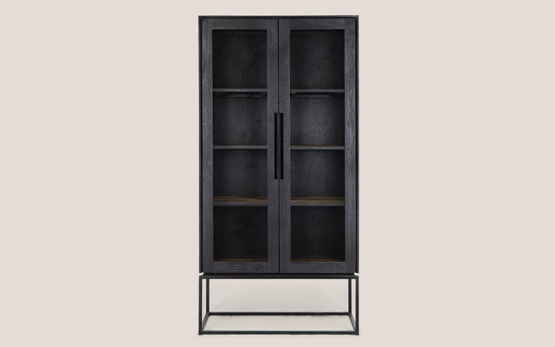 Karma Cabinet 2 Glass Doors In Charcoal (New in Box)