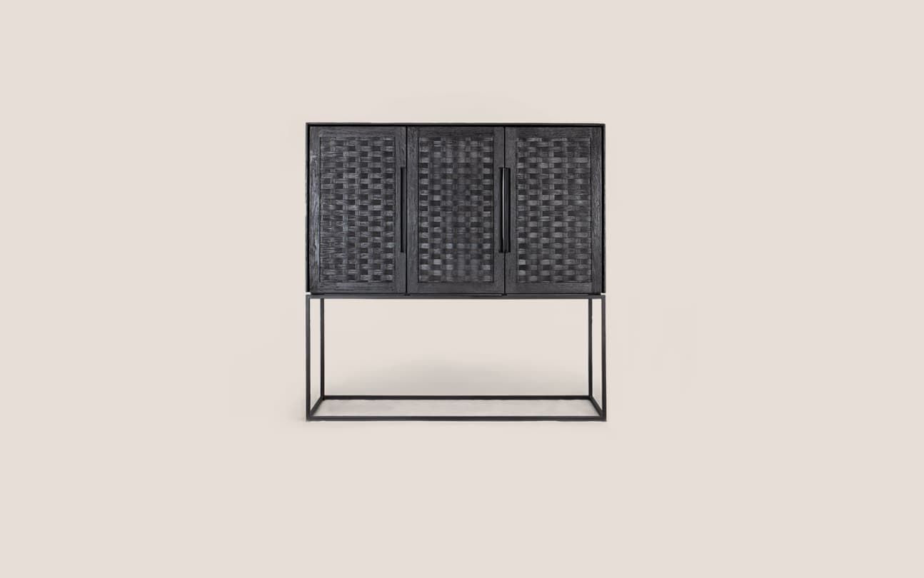 Karma Cabinet 3 Doors In Charcoal