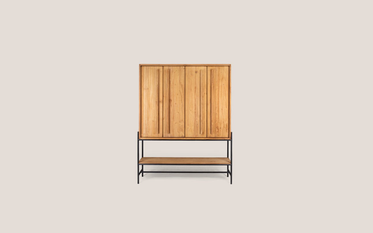 Outline Cabinet 4 Doors 1 Open Rack